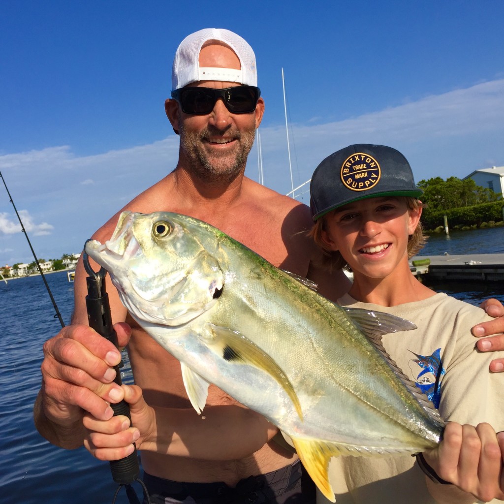 April 4- An afternoon inshore fishing charter yielded a couple nice jacks, including this one!