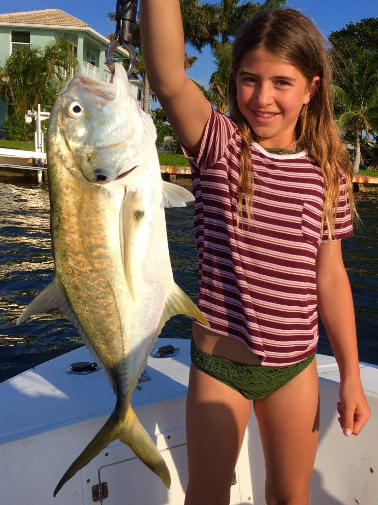 April 4- This jack wa the catch of the day for Layla during the afternoon charter.