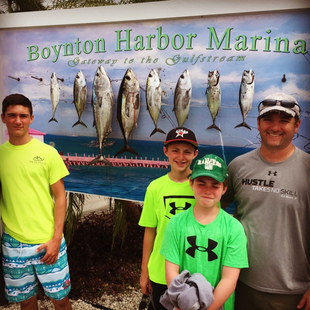 March 29- We caught 4 blackfin tuna and 4 bonito during a half day morning charter on the big boat.